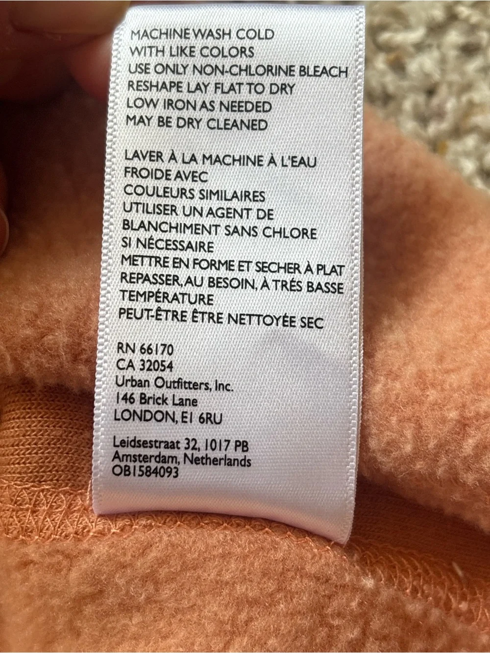Free People Beach Oversized Comfy Sweatshirt Sz M Orange/Peach/Tan